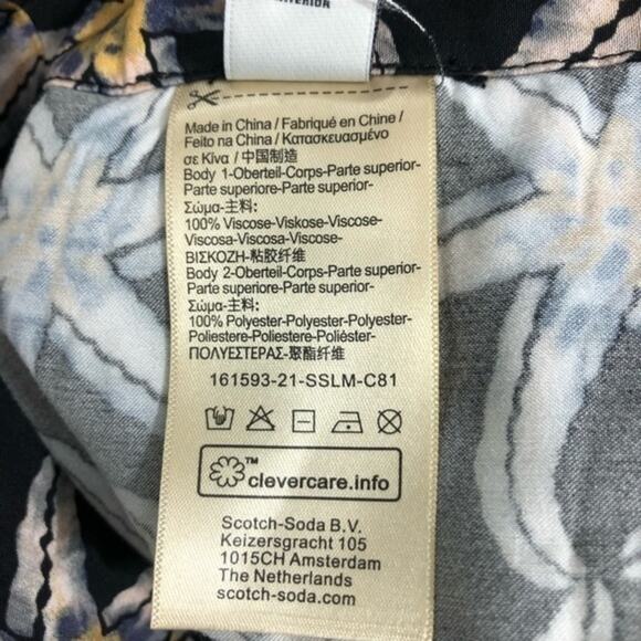 Scotch & Soda Black Starfish Sun Ray Printed Belted Shorts XS NWT - Picture 10 of 11